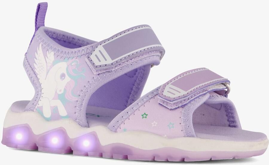 BLUE BOX unicorn sandalen met lichtjes lila