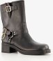 Blue Box dames biker boots zwart - Thumbnail 1
