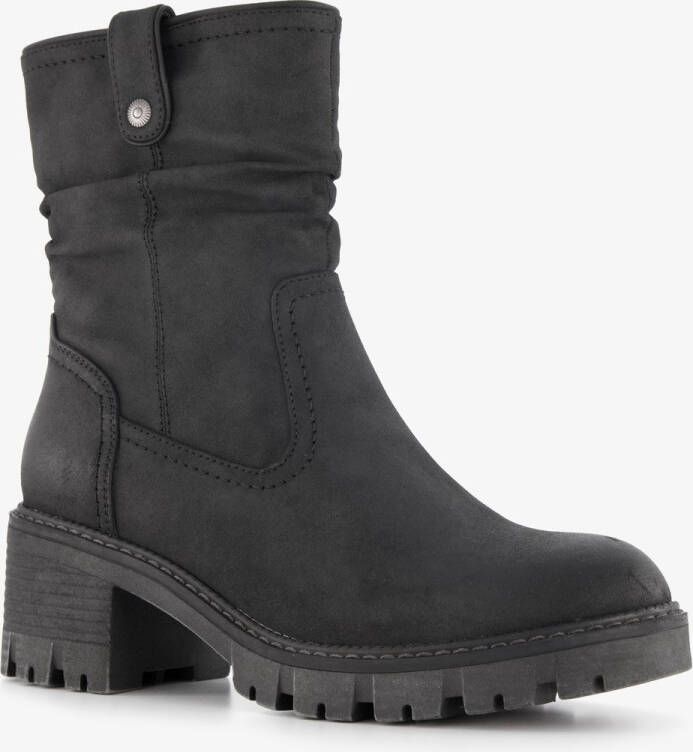 BLUE BOX dames boots met hak zwart