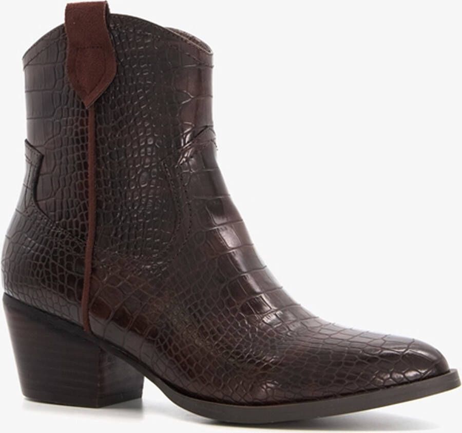 BLUE BOX dames cowboy western laarsjes bruin croco