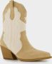 BLUE BOX dames cowboy western laarzen beige wit - Thumbnail 2