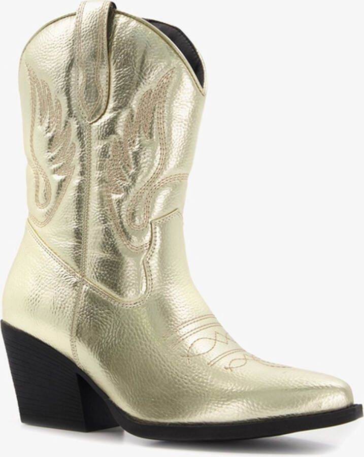 BLUE BOX dames cowboy western laarzen goudkleurig