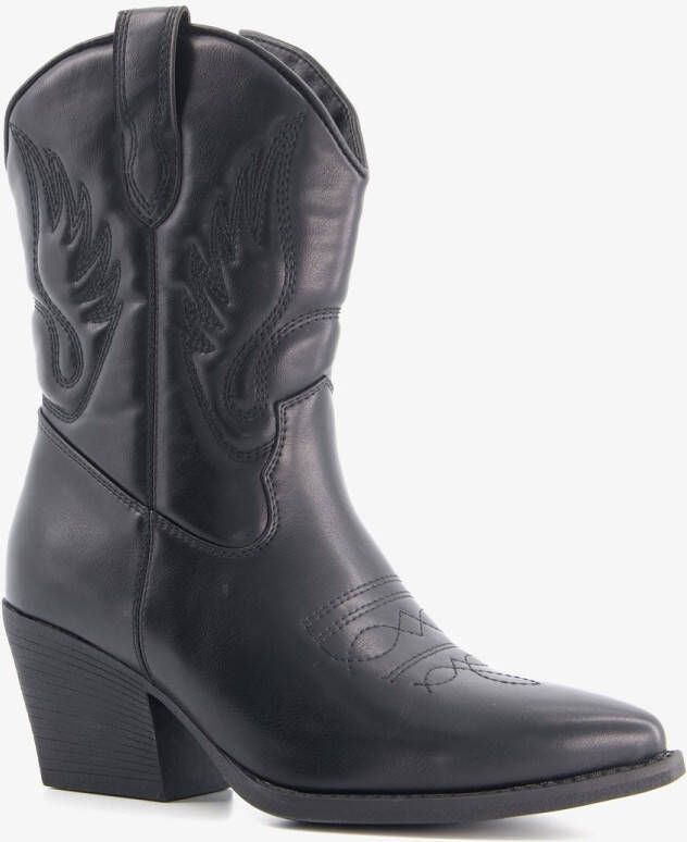 BLUE BOX dames cowboylaarsjes zwart