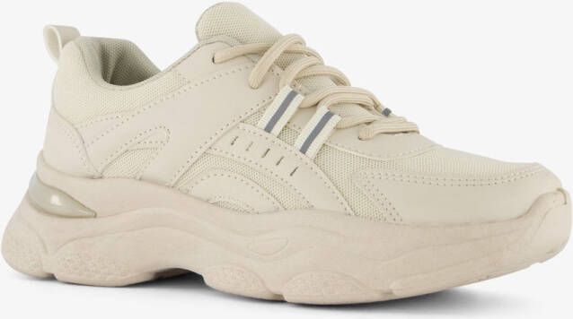 BLUE BOX dames dad sneakers beige