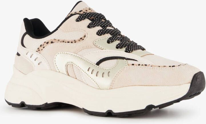 BLUE BOX dames dad sneakers beige Uitneembare zool