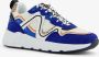 BLUE BOX dames dad sneakers blauw met panterprint - Thumbnail 3