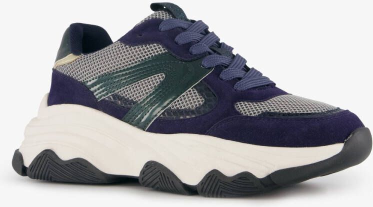 BLUE BOX dames dad sneakers blauw Uitneembare zool