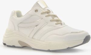 BLUE BOX dames dad sneakers met gouden details Wit Uitneembare zool