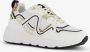 BLUE BOX dames dad sneakers wit met gouden details Uitneembare zool - Thumbnail 5