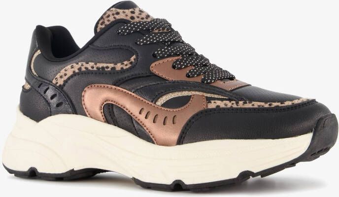 BLUE BOX dames dad sneakers zwart Uitneembare zool