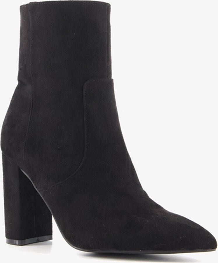 Blue Box dames enkellaarsjes met hak zwart Schoenen