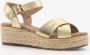 BLUE BOX dames espadrilles goudkleurig - Thumbnail 4