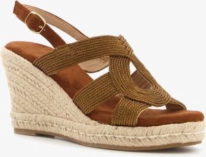 BLUE BOX dames espadrilles met sleehak brons Bron
