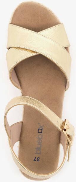 BLUE BOX dames espadrilles met sleehak goud