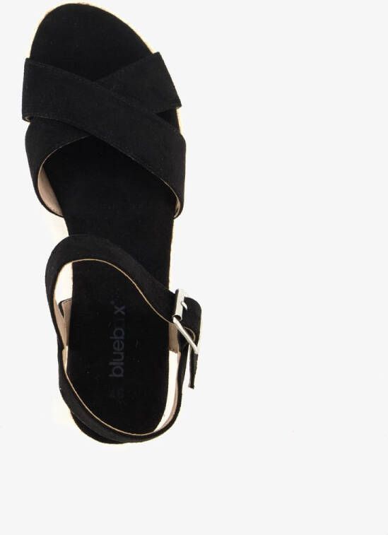 BLUE BOX dames espadrilles met sleehak zwart