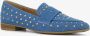 BLUE BOX dames loafers denim met studs Blauw - Thumbnail 4