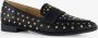 Blue Box dames loafers zwart met studs - Thumbnail 1