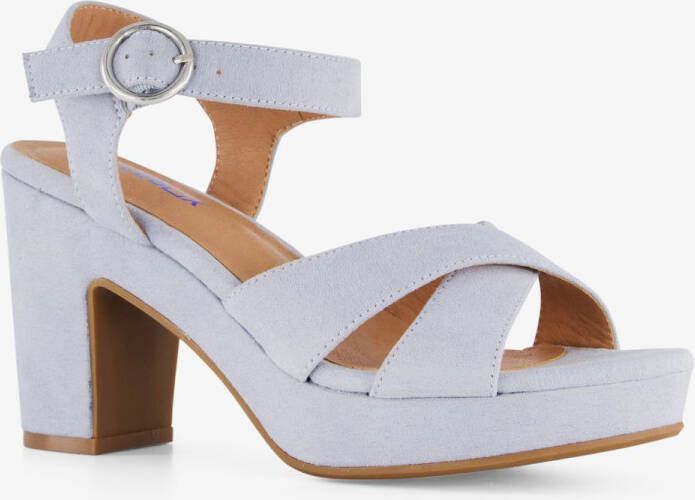 BLUE BOX dames sandalen met hak blauw