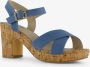 BLUE BOX dames sandalen met hak denim blauw - Thumbnail 4