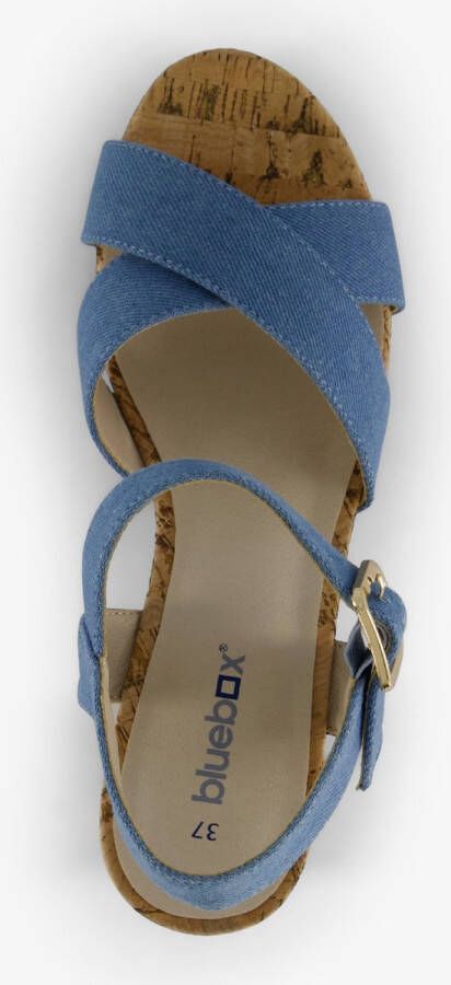 BLUE BOX dames sandalen met hak denim blauw