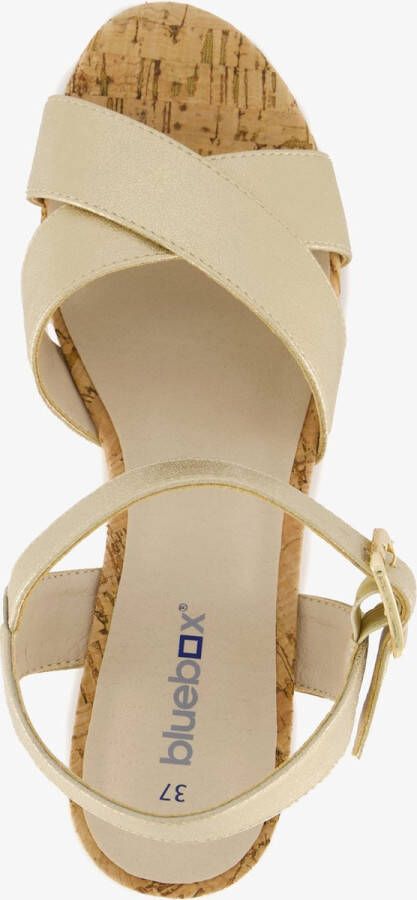 Blue Box dames sandalen met hak goud