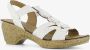Blue Box dames sandalen met hak wit zilver - Thumbnail 3