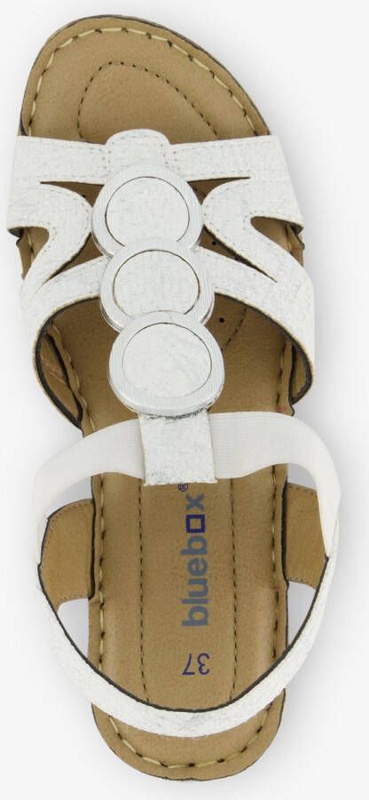 Blue Box dames sandalen met hak wit zilver