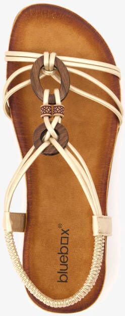 BLUE BOX dames sandalen met kralen goud