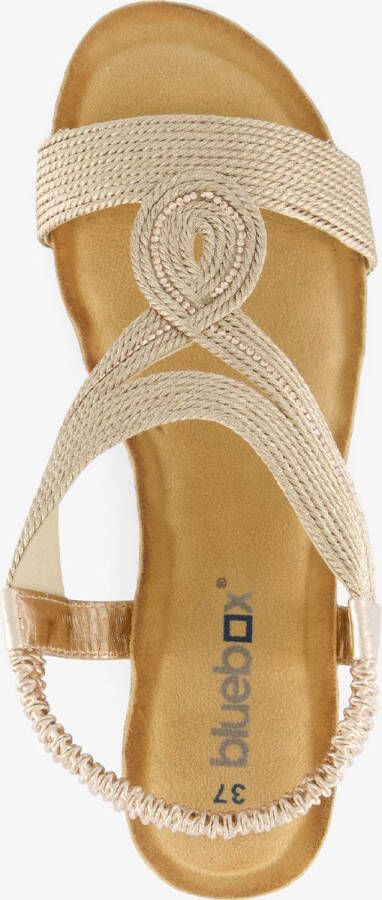BLUE BOX dames sandalen met lage sleehak Goud