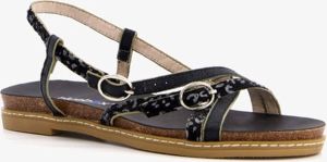 BLUE BOX dames sandalen met panterprint Zwart