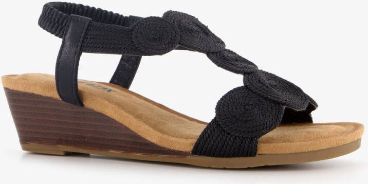BLUE BOX dames sandalen met sleehak zwart