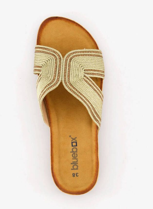 BLUE BOX dames slippers met glitter goud