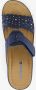 BLUE BOX dames slippers met perforaties blauw - Thumbnail 4