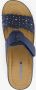 BLUE BOX dames slippers met perforaties blauw - Thumbnail 1