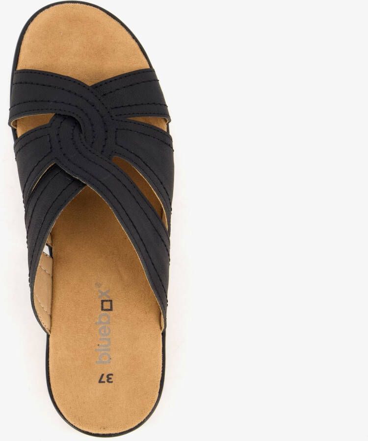 BLUE BOX dames slippers zwart bruin