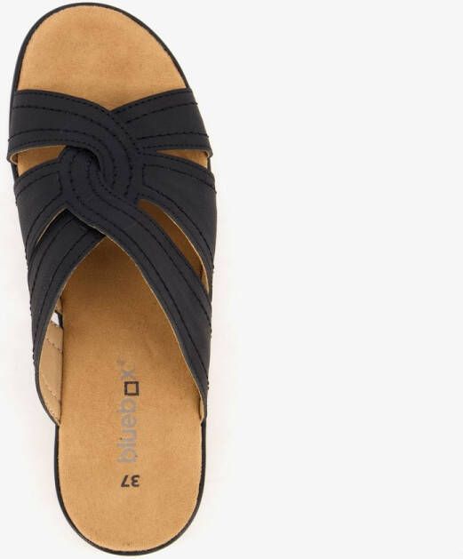 BLUE BOX dames slippers zwart bruin