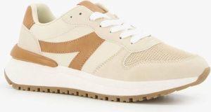 BLUE BOX dames sneakers beige bruin Beige Uitneembare zool