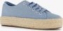 BLUE BOX dames sneakers met jute zool blauw - Thumbnail 4