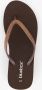 BLUE BOX dames teenslippers met sleehak bruin - Thumbnail 4