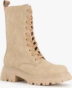 BLUE BOX dames veterboots Beige