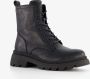 Blue Box dames veterboots zwart - Thumbnail 1