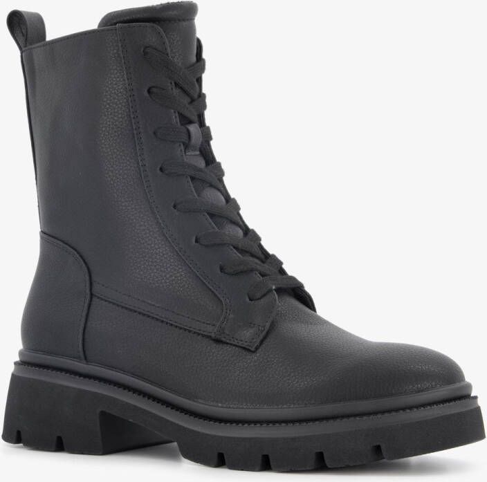 BLUE BOX dames veterboots zwart