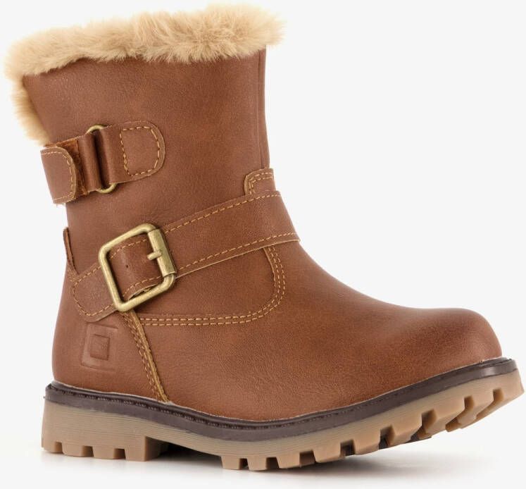 BLUE BOX gevoerde meisjes biker boots cognac