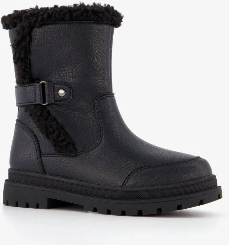BLUE BOX gevoerde meisjes biker boots zwart Uitneembare zool