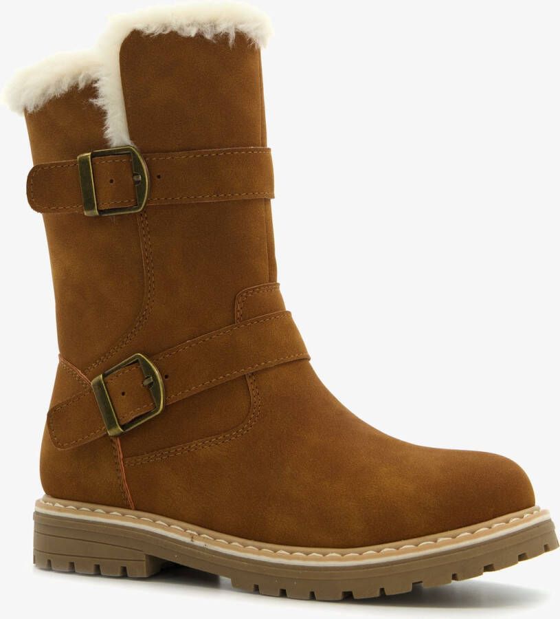 BLUE BOX gevoerde meisjes boots bruin cognac