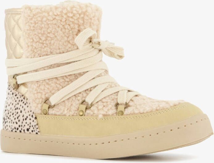 BLUE BOX gevoerde meisjes teddy boots beige goud