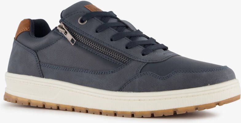 BLUE BOX heren sneakers blauw cognac