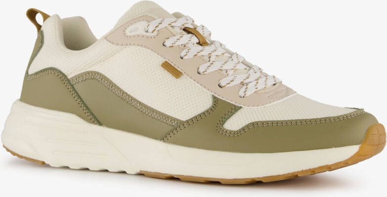 BLUE BOX heren sneakers groen beige Uitneembare zool