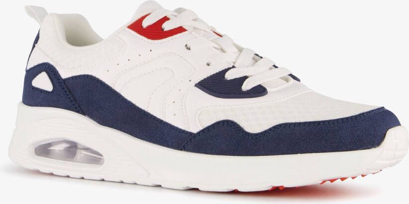 BLUE BOX heren sneakers met airzool wit blauw