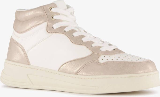 BLUE BOX hoge dames sneakers goud wit